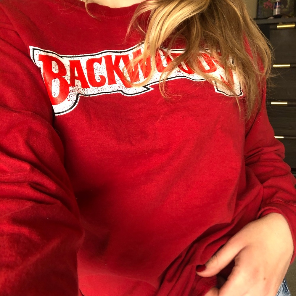 red long sleeved backwoods shirt
